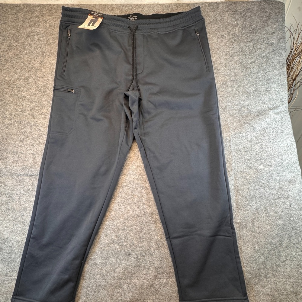 Weatherproof Vintage Mens XXL Gray Tech Fleece Sweatpants Zip Pockets 1912042